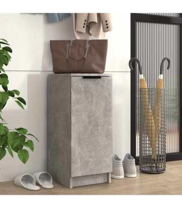 vidaXL Shoe Cabinet Concrete Grey 30x35x70 cm Engineered Wood