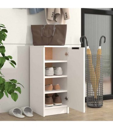 vidaXL Shoe Cabinet White 30x35x70 cm Engineered Wood