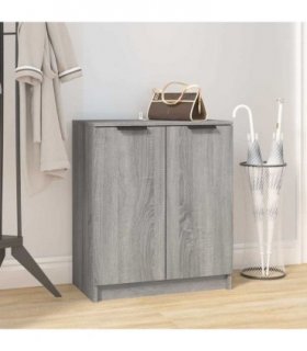 vidaXL Shoe Cabinet Grey Sonoma 59x35x70 cm Engineered Wood