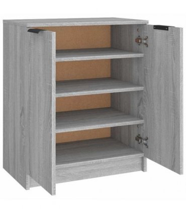 vidaXL Shoe Cabinet Grey Sonoma 59x35x70 cm Engineered Wood