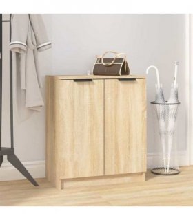 vidaXL Shoe Cabinet Sonoma Oak 59x35x70 cm Engineered Wood