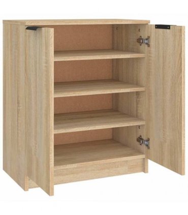 vidaXL Shoe Cabinet Sonoma Oak 59x35x70 cm Engineered Wood