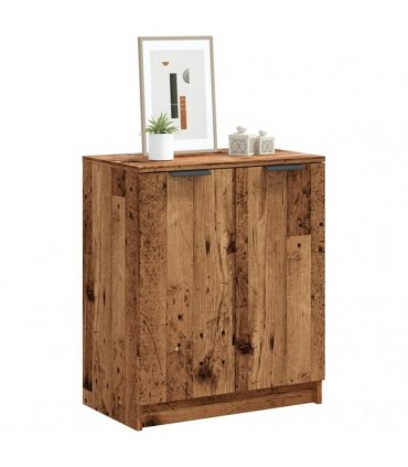 vidaXL Shoe Cabinet Old Wood 59x35x70 cm Engineered Wood
