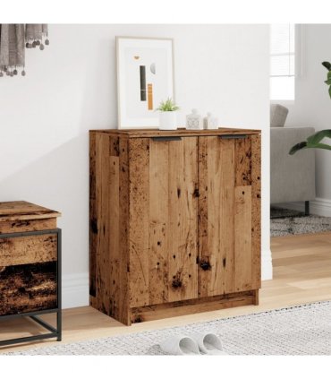 vidaXL Shoe Cabinet Old Wood 59x35x70 cm Engineered Wood