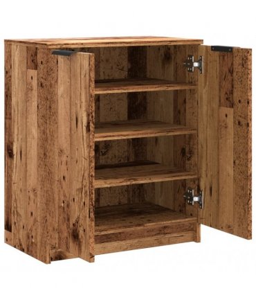 vidaXL Shoe Cabinet Old Wood 59x35x70 cm Engineered Wood