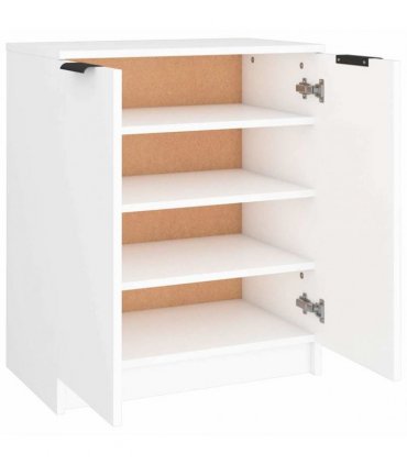 vidaXL Shoe Cabinet White 59x35x70 cm Engineered Wood