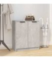 vidaXL Shoe Cabinet Concrete Grey 59x35x70 cm Engineered Wood