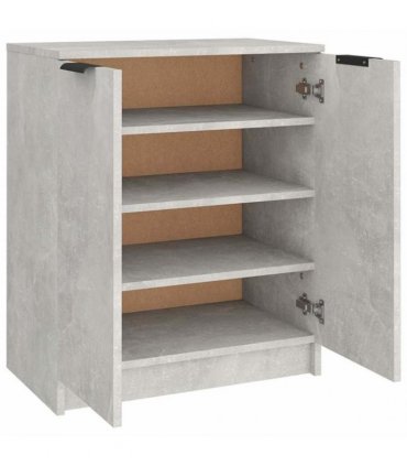 vidaXL Shoe Cabinet Concrete Grey 59x35x70 cm Engineered Wood