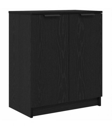 vidaXL Shoe Cabinet Black Oak 59 x 35 x 70 cm Engineered Wood