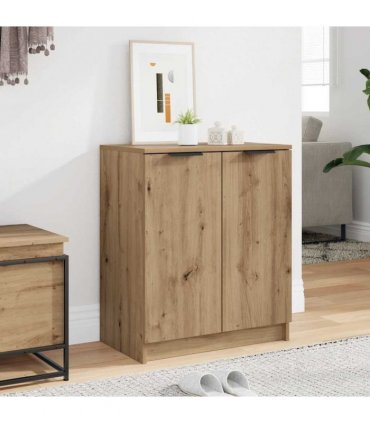 vidaXL Shoe Cabinet Artisian Oak 59x35x70 cm Engineered Wood — Colour: artisan oak