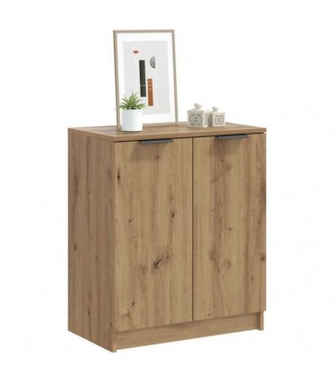 vidaXL Shoe Cabinet Artisian Oak 59x35x70 cm Engineered Wood — Colour: artisan oak