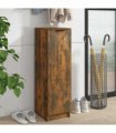 vidaXL Shoe Cabinet Smoked Oak 30x35x100 cm Engineered Wood