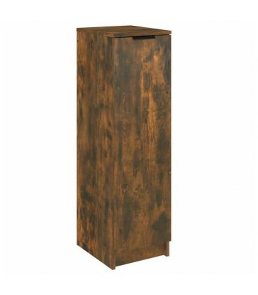 vidaXL Shoe Cabinet Smoked Oak 30x35x100 cm Engineered Wood