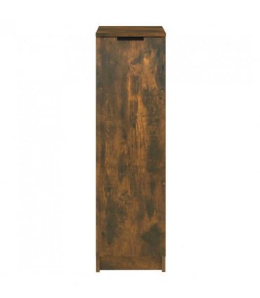 vidaXL Shoe Cabinet Smoked Oak 30x35x100 cm Engineered Wood