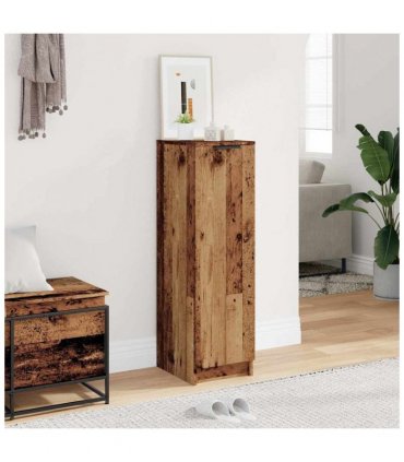 vidaXL Shoe Cabinet Old Wood 29.5x35x100.5 cm Engineered Wood