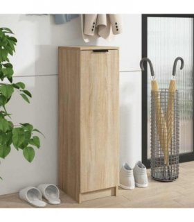 vidaXL Shoe Cabinet Sonoma Oak 30x35x100 cm Engineered Wood