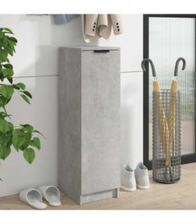 vidaXL Shoe Cabinet Concrete Grey 30x35x100 cm Engineered Wood
