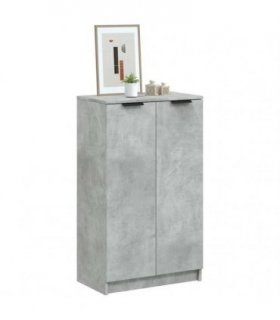 vidaXL Shoe Cabinet Concrete Grey 59x35x100.5 cm Engineered Wood