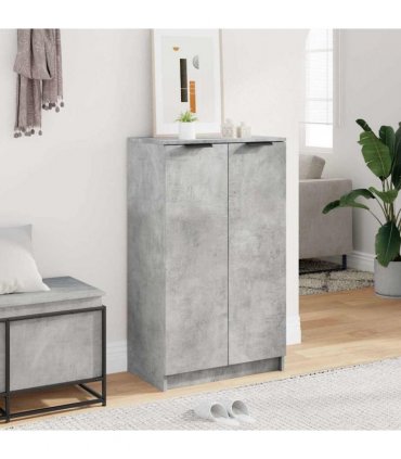 vidaXL Shoe Cabinet Concrete Grey 59x35x100.5 cm Engineered Wood