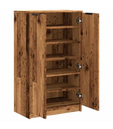 vidaXL Shoe Cabinet Old Wood 59x35x100.5 cm Engineered Wood