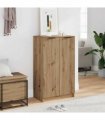 vidaXL Shoe Cabinet Artisian Oak 59x35x100.5 cm Engineered Wood — Colour: artisan oak