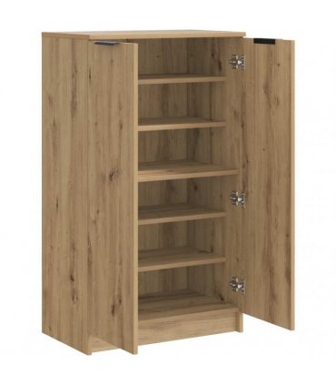 vidaXL Shoe Cabinet Artisian Oak 59x35x100.5 cm Engineered Wood — Colour: artisan oak