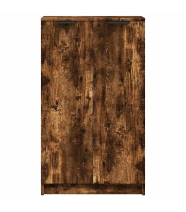 vidaXL Shoe Cabinet Smoked Oak 59x35x100 cm Engineered Wood