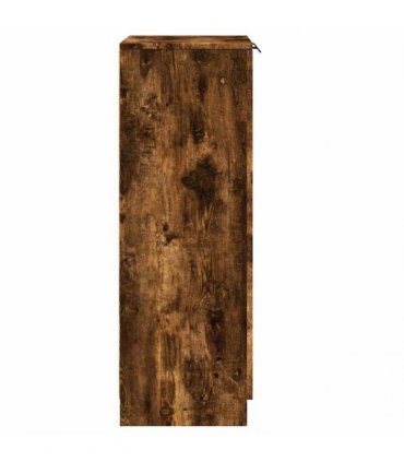 vidaXL Shoe Cabinet Smoked Oak 59x35x100 cm Engineered Wood