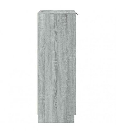 vidaXL Shoe Cabinet Grey Sonoma 59x35x100 cm Engineered Wood