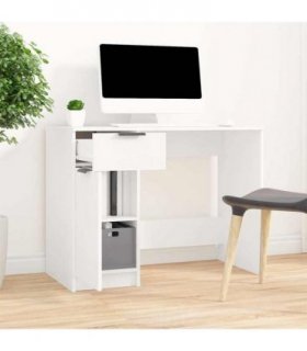 vidaXL Desk White 100x50x75 cm Engineered Wood