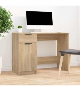vidaXL Desk Sonoma Oak 100x50x75 cm Engineered Wood