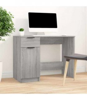vidaXL Desk Grey Sonoma 100x50x75 cm Engineered Wood