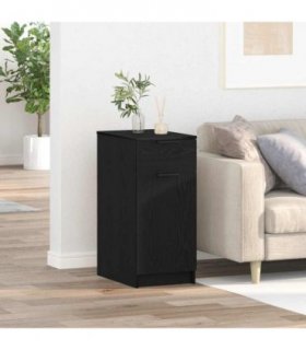 vidaXL Office Cabinet Black Oak 33 x 50 x 75 cm Engineered Wood