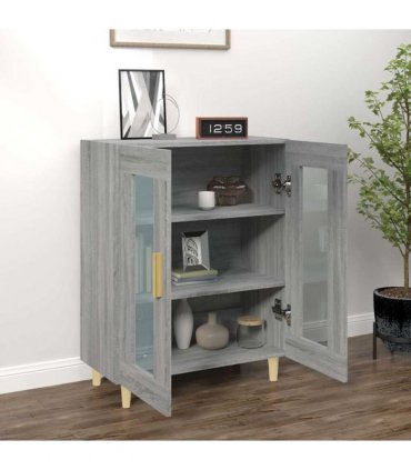 vidaXL Sideboard Grey Sonoma 69.5x34x90 cm Engineered Wood — V0672032242