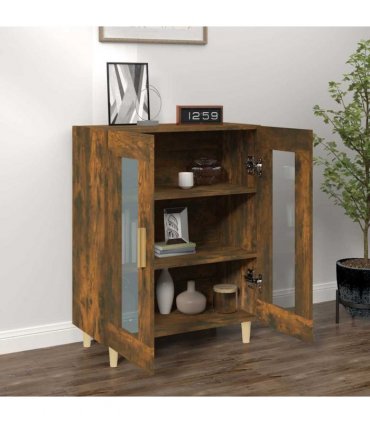 vidaXL Sideboard Smoked Oak 69.5x34x90 cm Engineered Wood — V0672032245