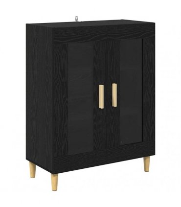 vidaXL Sideboard Black Oak 69.5 x 34 x 90 cm Engineered Wood — V0672032248