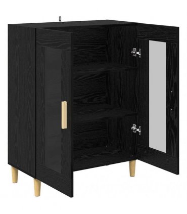 vidaXL Sideboard Black Oak 69.5 x 34 x 90 cm Engineered Wood — V0672032248