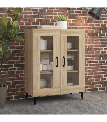 vidaXL Sideboard Sonoma Oak 69.5x34x90 cm Engineered Wood — V0672032252