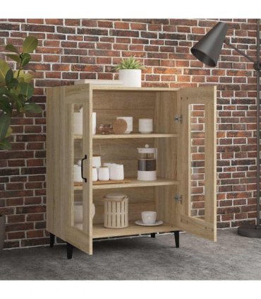 vidaXL Sideboard Sonoma Oak 69.5x34x90 cm Engineered Wood — V0672032252