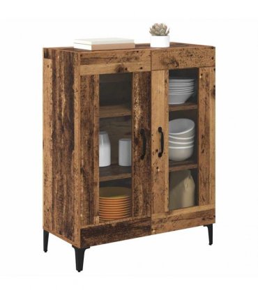 vidaXL Sideboard Old Wood 69.5 x 34 x 90 cm Engineered Wood and Iron
