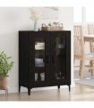 vidaXL Sideboard Black Oak 69.5 x 34 x 90 cm Engineered Wood and Iron — V0672032257