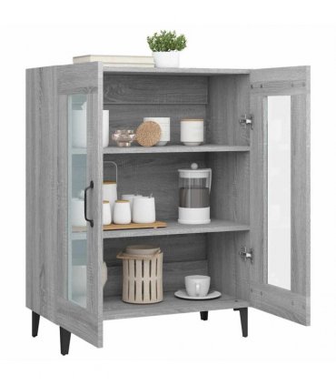 vidaXL Sideboard Grey Sonoma 69.5x34x90 cm Engineered Wood — V0672032258