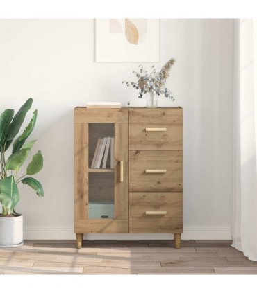 vidaXL Sideboard Artisan Oak 69.5 x 34 x 90 cm Engineered Wood — V0672032259