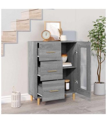 vidaXL Sideboard Grey Sonoma 69,5x34x90 cm Engineered Wood