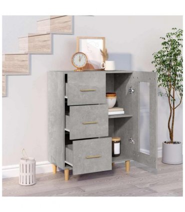 vidaXL Sideboard Concrete Grey 69,5x34x90 cm Engineered Wood