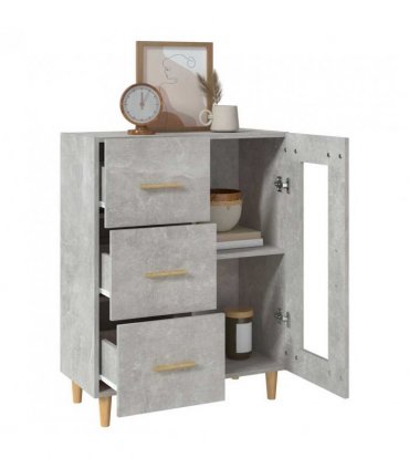 vidaXL Sideboard Concrete Grey 69,5x34x90 cm Engineered Wood