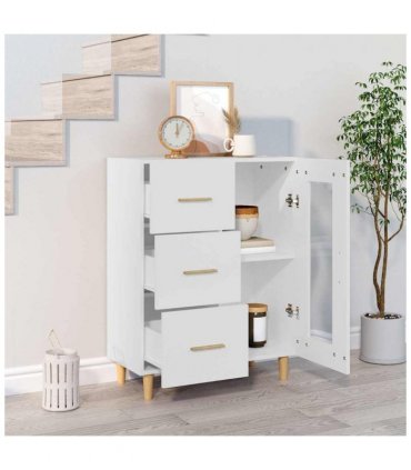 vidaXL Sideboard White 69,5x34x90 cm Engineered Wood