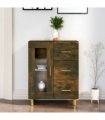 vidaXL Sideboard Smoked Oak 69,5x34x90 cm Engineered Wood