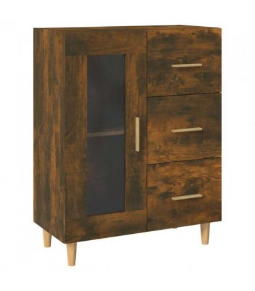 vidaXL Sideboard Smoked Oak 69,5x34x90 cm Engineered Wood