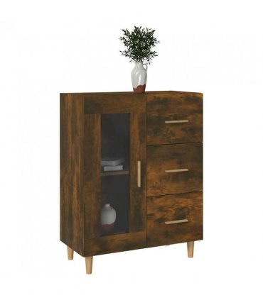 vidaXL Sideboard Smoked Oak 69,5x34x90 cm Engineered Wood